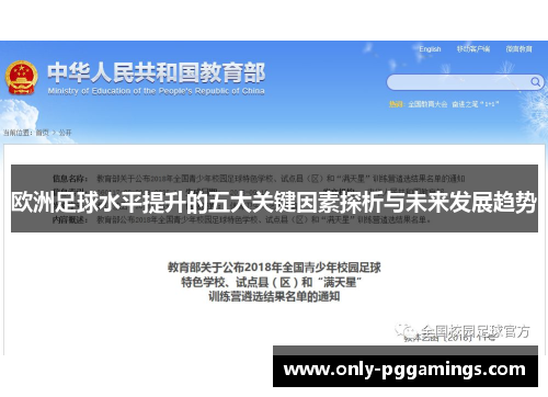 欧洲足球水平提升的五大关键因素探析与未来发展趋势