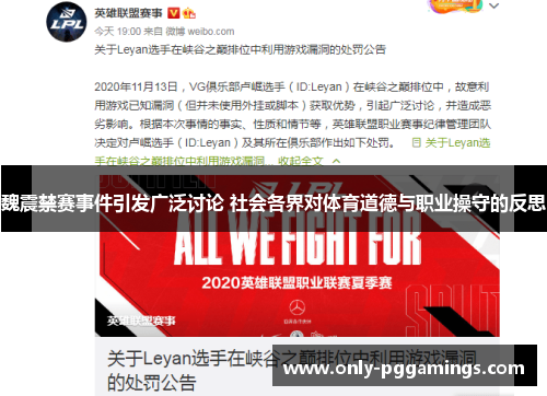 魏震禁赛事件引发广泛讨论 社会各界对体育道德与职业操守的反思